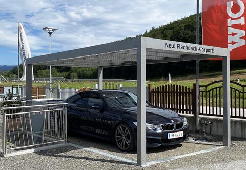 Flachdach-Carport